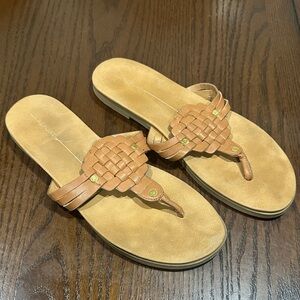 Report Tan Woven Sandals